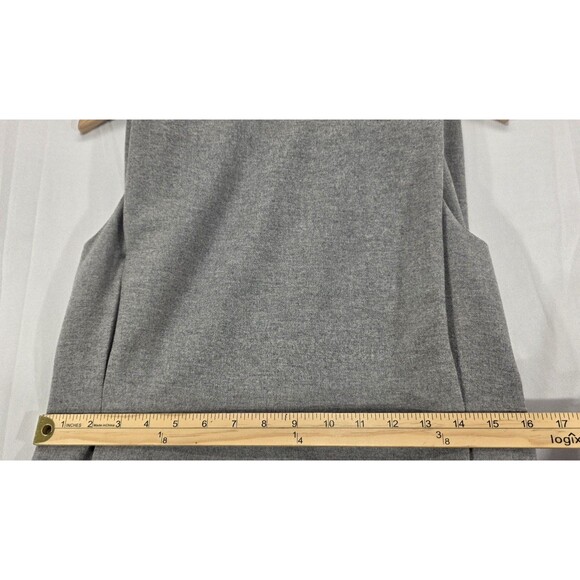 EMPORIO ARMANI Womens Virgin Wool Sheath Dress Minimalist Pockets Gray Italy 38 - Picture 15 of 16